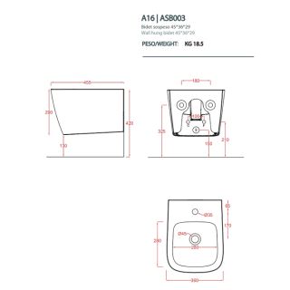 Биде Artceram A16 MINI ASB003 01 00 белое